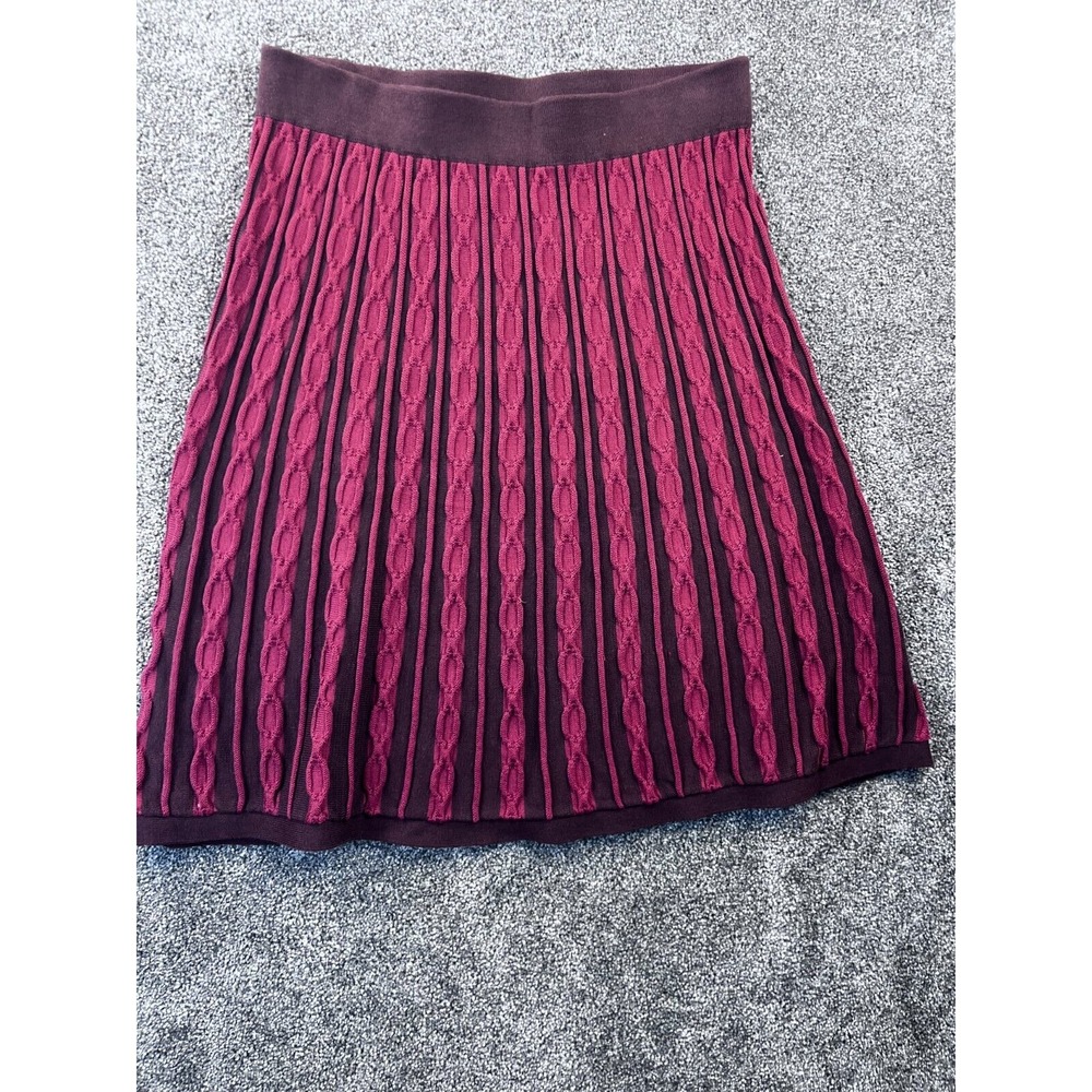 Knitted Dove Anthropologie Skirt Womens S High Elastic Waist‎ Brown Knit Brown